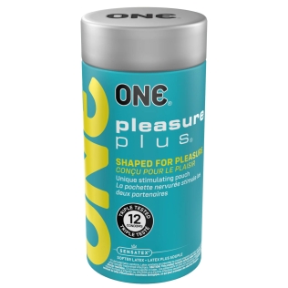 Набір презервативів з мішечком на кінці та внутрішніми ребрами ONE Pleasure Plus 12 штук