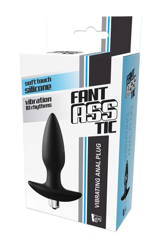 Анальна пробка з віброкулею чорна Dreamtoys FantASSstic - 5