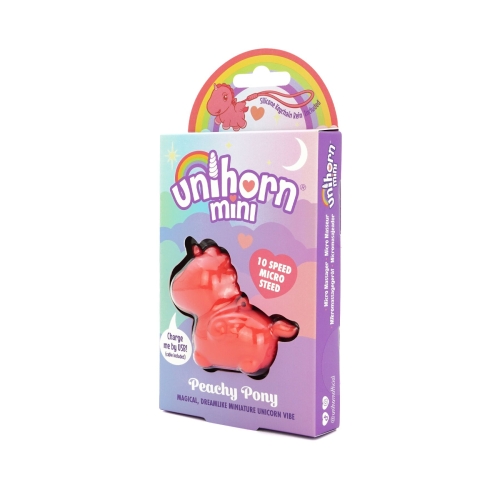 Вібратор брелок міні-одноріжка для клітора персикового кольору Unihorn Mini Pony - 2