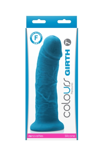 Фалоімітатор реалістичний на присосці блакитного кольору NS Novelties Colours girth - 2