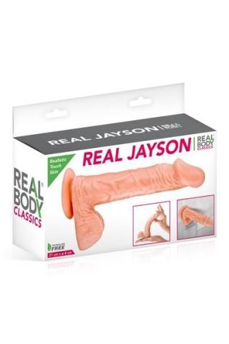 Фалоімітатор 15,4 см/4 см реалістичний з яєчками на присоску Real Body-Real Jayson - 3