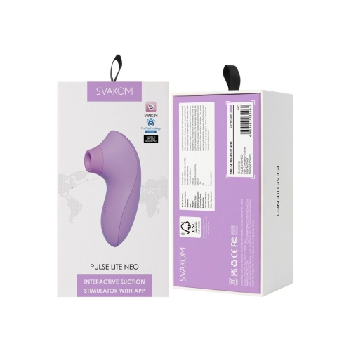 Вакуумний стимулятор для клітора бузкового кольору Svakom Pulse lite neo lavender - 8