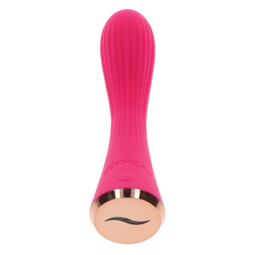Вибратор для точки G розового цвета Toy joy Rose vibrator - 4