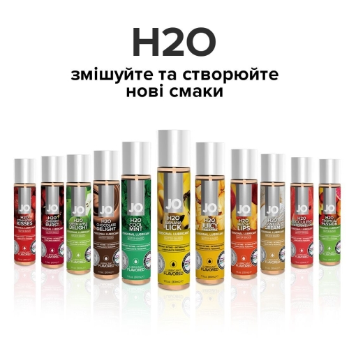 Смазка съедобная для орального секса вкус банановый леденец System JO H2O 30 мл - 5