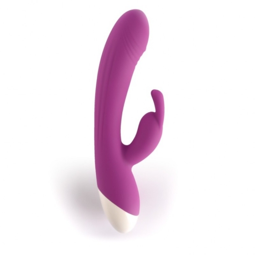 Вибратор для точки G и с отростком для клитора фиолетового цвета Vscnovelty Desire luxury rabbit Frisky - 3