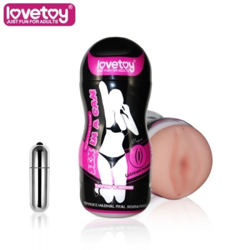 Мастурбатор Вагіна з вібрацією Lovetoy SEX IN a CAN - 1