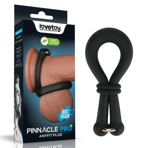 Эрекционная петля на член черного цвета Lovetoy Pinnacle Pro Anyfit Plus Stretcher - 1