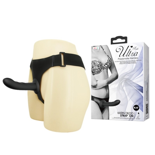 Ременной страпон для женщин черный Baile Passionate Harness Ultra Karin Dildo - 1