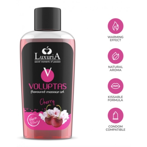 Масажний гель зі смаком вишні Intimateline Luxuria Voluptas 100мл - 3