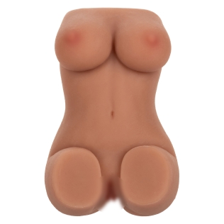 Мастурбатор вагина-полуторс с грудью бежевый CalExotics Pussy and Tits 