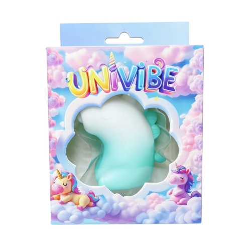 Стимулятор клітора Пульсатор Єдиноріг градієнт біло-зелений UNIVIBE 5 режимів - 2