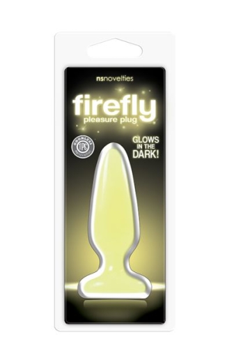 Анальна пробка жовта FIREFLY PLEASURE PLUG SMALL - 2