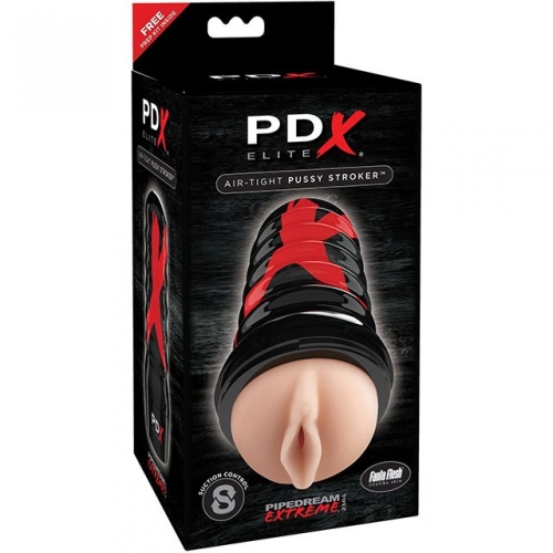 Мастурбатор у колбі вагина бежевого кольору Pipedream PDX Elite Air Tight Pussy Stroker - 4