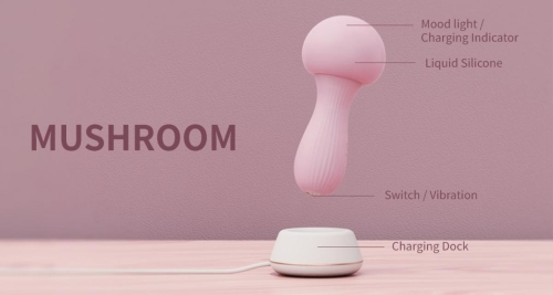 Вібромасажер стимулятор клітора та інтимних зон рожевий OTOUCH Mushroom - 8