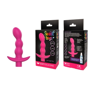 Вібратор для вагінальної і анальної стимуляції SWEET TOYS L 110 мм D 29x31 мм, Колір Рожевий