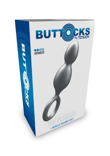 Анальная елочка с держателем черная Toy Joy Buttocks The Plugger - 8