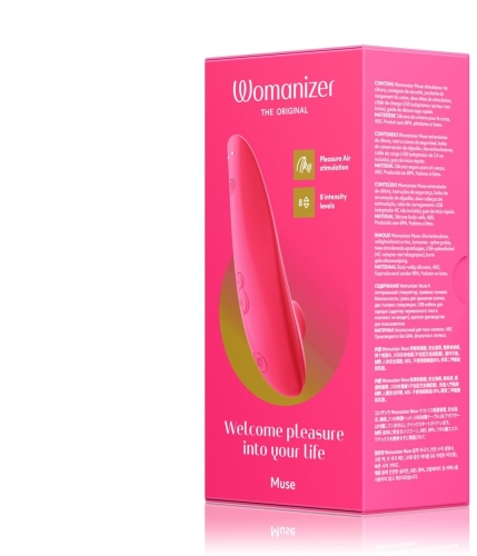 Вакуумний кліторальний стимулятор рожевого кольору Womanizer Muse - 6