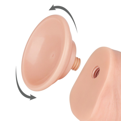 Реалистичный фаллоимитатор на присоске Sliding Skin Dual Layer Dong Flesh 8.0 телесный - 3