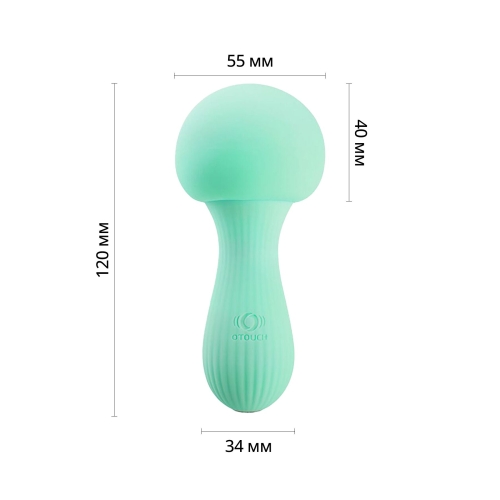 Чудовий вібромасажер для клітора та ерогенних зон блакитний Otouch MUSHROOM - 2