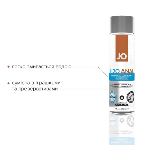 Лубрикант на водній основі System JO ANAL H2O - ORIGINAL (120 мл) (Систем Джо) - 3
