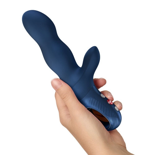 Пульсатор для точки G із кліторальним відростком синій Fun Factory Bi Stronic Crave - 4