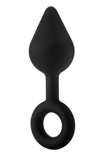 Анальная пробка с кольцом черного цвета Dream Toys FANTASSTIC размер XL - 3
