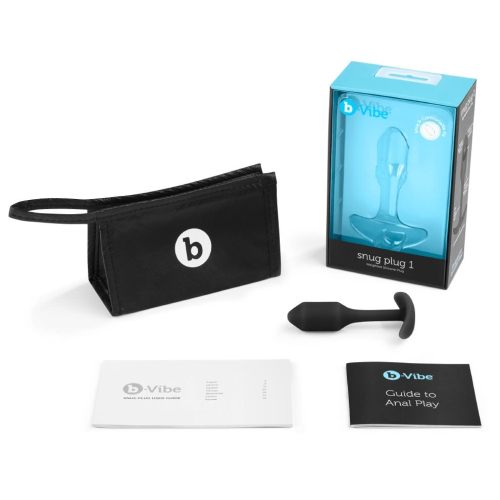 Анальна пробка із зміщеним центром ваги B-vibe 8.6 х 2.2 см чорна - 3