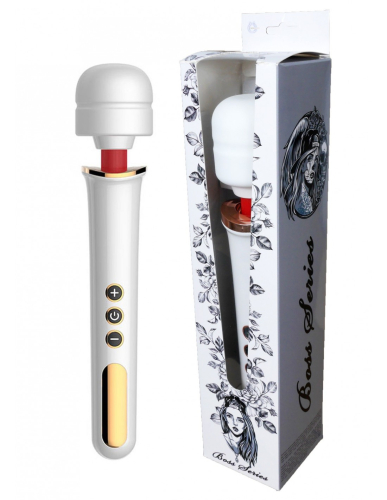 Вібромасажер Ванд у формі мікрофона білого кольору Boss series Massager Super Powerful - 1