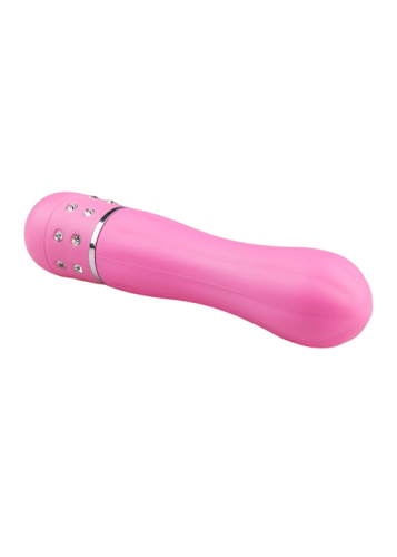 Віброкуль для стимуляції клітора зі стразами рожевого кольору EasyToys Love Diamond - 2