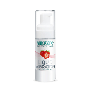 Лубрикант с эффектом вибрации Amoreane Med Liquid Vibrator Strawberry 30 мл