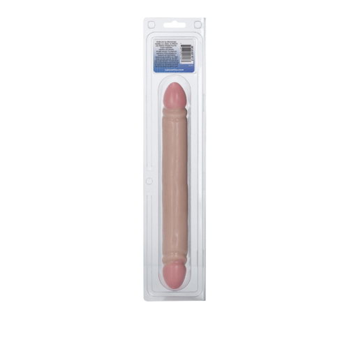 Двосторонній фалоімітатор реалістичний тілесного кольору California exotic novelties Smooth Double Dong Blackjack - 6
