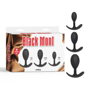 Набор анальных пробок разного размера черного цвета Chisa Anal Trainer Kit