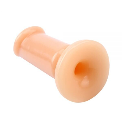 Анальна пробка на присоску тілесного кольору у вигляді пеніса Small slim dildo - 5