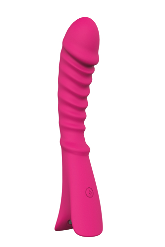 Вібратор реалістик з ребрами рожевого кольору Dream Toys VIBES OF LOVE NAUGHTY BARONESS - 1