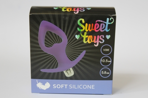 Втулка анальна з вібрацією Sweet Toys L 105 мм d 58 мм, Колір Фіолетовий - 5