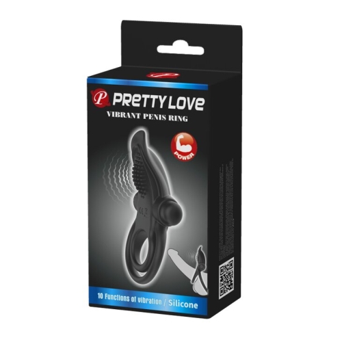 Кільце ерекційне з вібро-стимулятором клітора Pretty Love Vibrant penis ring BI-210203 - 10