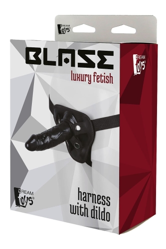Ремінний страпон Жіночий чорний BLAZE HARNESS WITH DILDO - 2