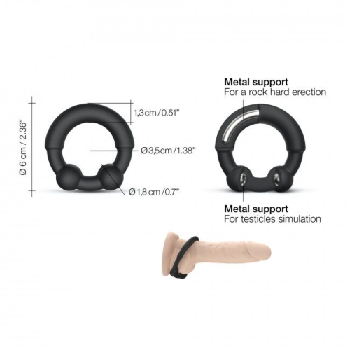 Ерекційне кільце з металевими вставками Dorcel STRONGER RING - 4
