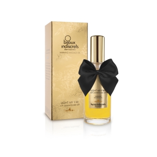 Согревающее массажное масло Light My Fire со вкусом и  ароматом соленой карамели Bijoux Cosmetiques 100мл