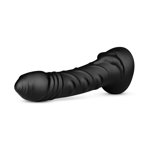 Величезний фалоїмітатор на присосці чорного кольору BUTTR Hawk Curved Anal Dildo - 5