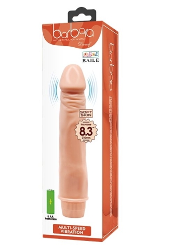 Вібратор реалістичний вагінальний BARBARA Dwarf dildo VIBRATOR - 9