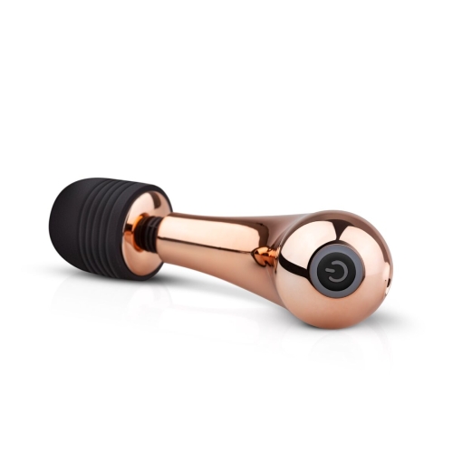 Мини вибромассажер микрофон для клитора розовое золото Nouveau Mini Curve Massager - 3