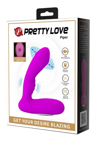 Массажер простаты фиолетового цвета PRETTY LOVE Piper - 9