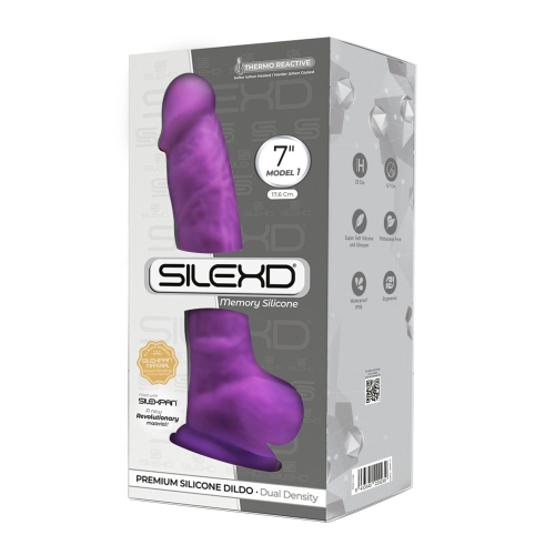 Фаллоимитатор реалистичный на присоске фиолетового цвета Silexd Johnny - 2