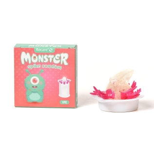 Презерватив прозорий із вусиками Recare Turquoise Monster Spike Condom