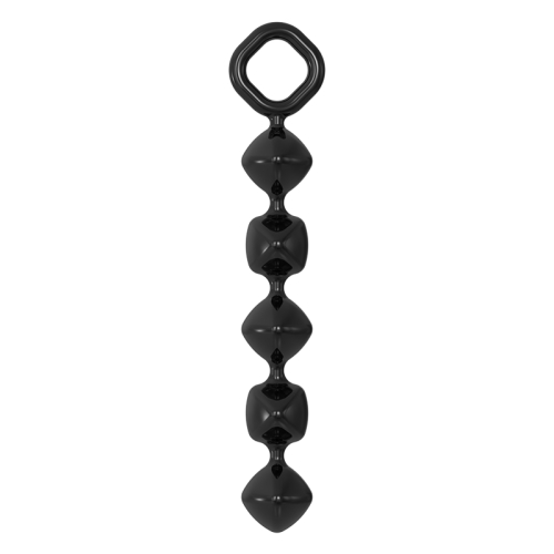 Анальні намисто каменеподібної форми чорні Meleon Magic Cube Anal Beads - 2