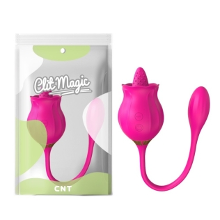 Двойной вибратор Виброяйцо и Стимулятор клитора розового цвета Cnt Wild Bloom Flicking Dual Pleasure