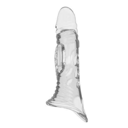 Насадка з петлею, що подовжує, на член реалістична прозора LYBAILE Pretty Love Penis Sleeve 8.7&amp;quot; Extender - 3