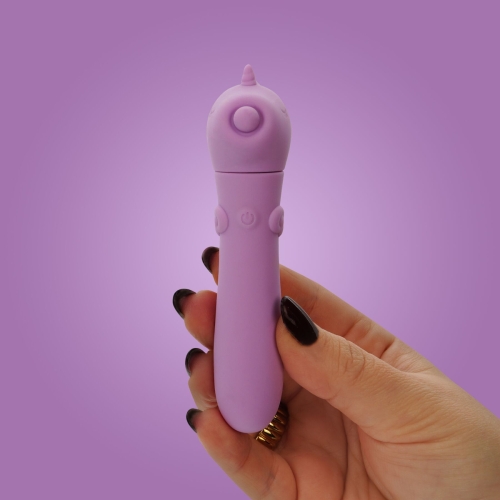 Віброкулька одноріжка для клітора бузкового кольору Unihorn USB Bullet Karma Lilac - 7