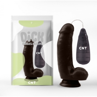 Вибратор реалистичный на присоске с пультом управления Cnt Stud Realistic Vibrator 6.9 коричневый